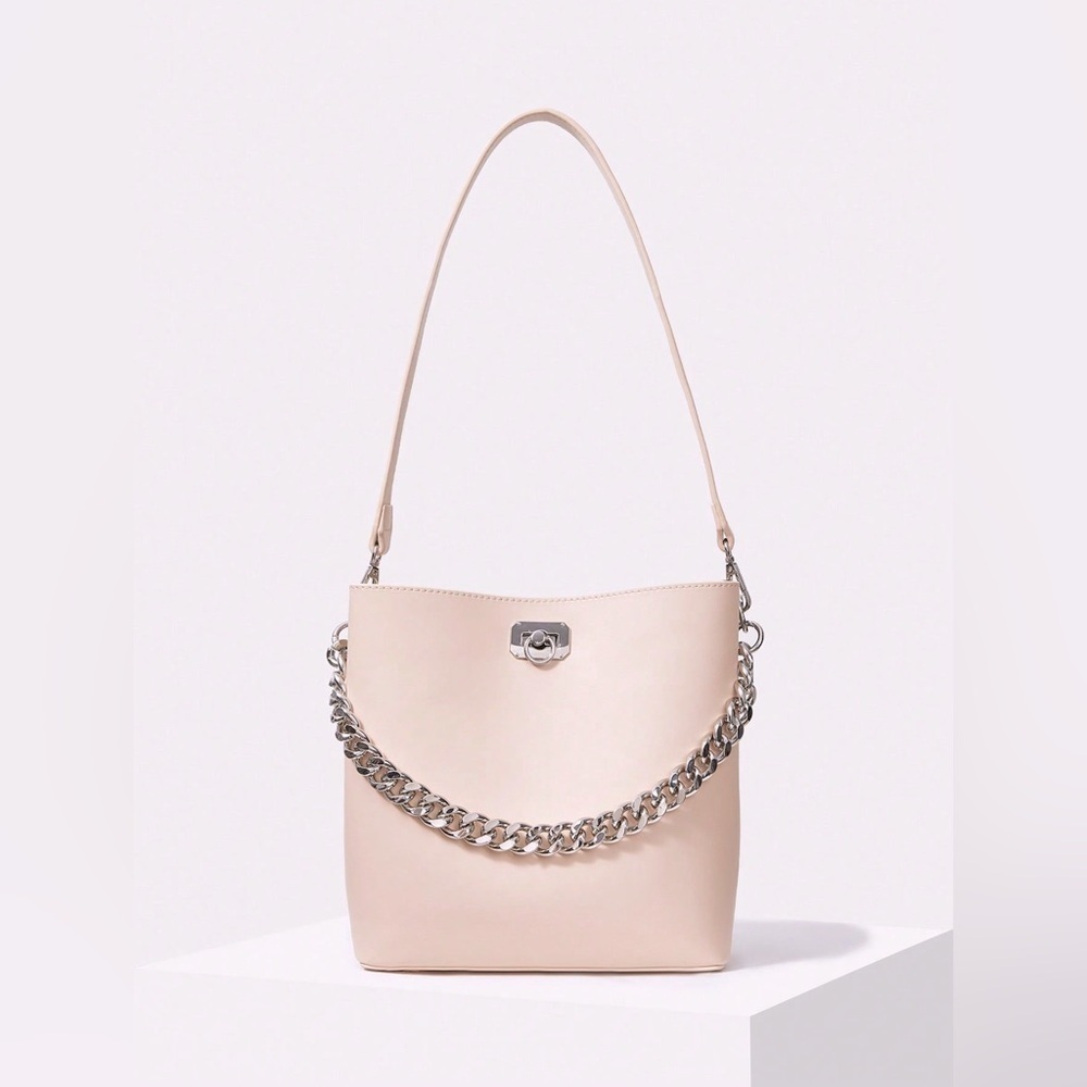 MOTF Cream Shoulder Bag with Minimalist Design - Picture 2 of 7